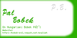 pal bobek business card